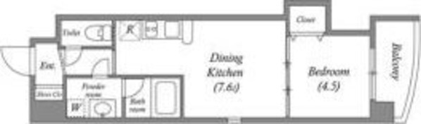 ルクレ新大阪レジデンスの物件間取画像
